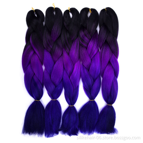 24" 100g attachment Synthetic Expression Braiding Bulk  Hair  jumbo braiding hair light brown Crochet Braids Expression
